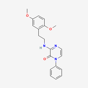 molecular formula C20H21N3O3 B2527143 3-{[2-(2,5-Dimethoxyphenyl)ethyl]amino}-1-phenyl-1,2-dihydropyrazin-2-one CAS No. 895121-08-1