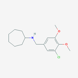 molecular formula C16H24ClNO2 B252715 N-(3-chloro-4,5-dimethoxybenzyl)cycloheptanamine 