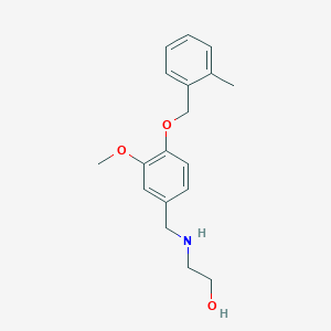 molecular formula C18H23NO3 B252717 2-({3-Methoxy-4-[(2-methylbenzyl)oxy]benzyl}amino)ethanol 