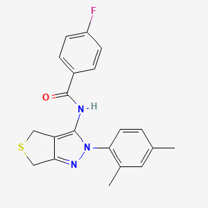 N-(2-(2,4-dimethylphenyl)-4,6-dihydro-2H-thieno[3,4-c]pyrazol-3-yl)-4-fluorobenzamide