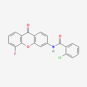 2-chloro-N-(5-fluoro-9-oxo-9H-xanthen-3-yl)benzamide