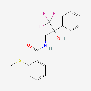 molecular formula C17H16F3NO2S B2527184 2-(methylthio)-N-(3,3,3-trifluoro-2-hydroxy-2-phenylpropyl)benzamide CAS No. 1351607-11-8