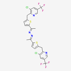 1-(5-{[3-chloro-5-(trifluoromethyl)-2-pyridinyl]methyl}-2-thienyl)-1-ethanone N-[1-(5-{[3-chloro-5-(trifluoromethyl)-2-pyridinyl]methyl}-2-thienyl)ethylidene]hydrazone