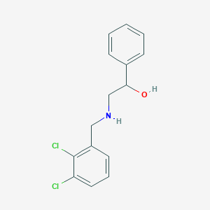 molecular formula C15H15Cl2NO B252719 2-[(2,3-Dichlorobenzyl)amino]-1-phenylethanol 