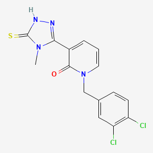 1-(3,4-dichlorobenzyl)-3-(4-methyl-5-sulfanyl-4H-1,2,4-triazol-3-yl)-2(1H)-pyridinone