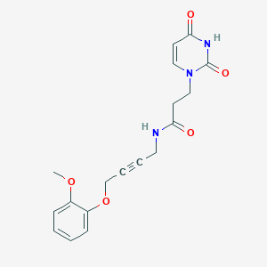 3-(2,4-dioxo-3,4-dihydropyrimidin-1(2H)-yl)-N-(4-(2-methoxyphenoxy)but-2-yn-1-yl)propanamide