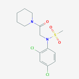 molecular formula C14H18Cl2N2O3S B2527202 N-(2,4-dichlorophenyl)-N-[2-oxo-2-(piperidin-1-yl)ethyl]methanesulfonamide CAS No. 343374-06-1
