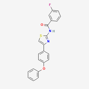 molecular formula C22H15FN2O2S B2527209 3-fluoro-N-[4-(4-phenoxyphenyl)-1,3-thiazol-2-yl]benzamide CAS No. 361470-15-7