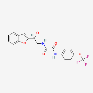 molecular formula C20H17F3N2O5 B2527210 N1-(2-(benzofuran-2-yl)-2-methoxyethyl)-N2-(4-(trifluoromethoxy)phenyl)oxalamide CAS No. 2034609-31-7