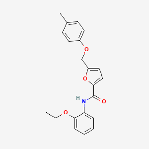 molecular formula C21H21NO4 B2527214 N-(2-ethoxyphenyl)-5-[(4-methylphenoxy)methyl]furan-2-carboxamide CAS No. 890614-54-7