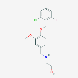 molecular formula C17H19ClFNO3 B252722 2-({4-[(2-Chloro-6-fluorobenzyl)oxy]-3-methoxybenzyl}amino)ethanol 