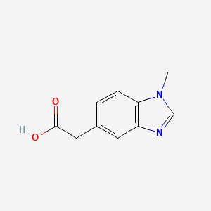 molecular formula C10H10N2O2 B2527226 2-(1-Methylbenzimidazol-5-yl)acetic acid CAS No. 1176671-64-9