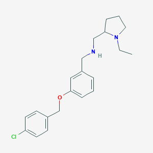 molecular formula C21H27ClN2O B252723 N-{3-[(4-chlorobenzyl)oxy]benzyl}-N-[(1-ethyl-2-pyrrolidinyl)methyl]amine 
