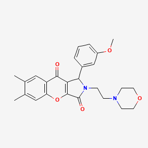 1-(3-Methoxyphenyl)-6,7-dimethyl-2-(2-morpholinoethyl)-1,2-dihydrochromeno[2,3-c]pyrrole-3,9-dione