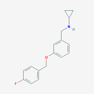molecular formula C17H18FNO B252724 N-{3-[(4-fluorobenzyl)oxy]benzyl}cyclopropanamine 