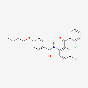 4-butoxy-N-[4-chloro-2-(2-chlorobenzoyl)phenyl]benzamide