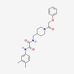 N1-(3,4-dimethylphenyl)-N2-((1-(2-phenoxyacetyl)piperidin-4-yl)methyl)oxalamide
