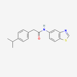 molecular formula C18H18N2OS B2527252 N-(benzo[d]thiazol-5-yl)-2-(4-isopropylphényl)acétamide CAS No. 952827-45-1