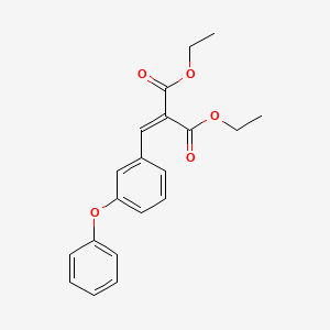 molecular formula C20H20O5 B2527259 Diethyl 2-[(3-phenoxyphenyl)methylene]malonate CAS No. 866153-65-3