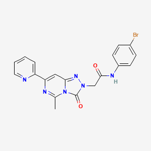 molecular formula C19H15BrN6O2 B2527260 N-(4-bromophenyl)-2-(5-methyl-3-oxo-7-(pyridin-2-yl)-[1,2,4]triazolo[4,3-c]pyrimidin-2(3H)-yl)acetamide CAS No. 1251608-91-9