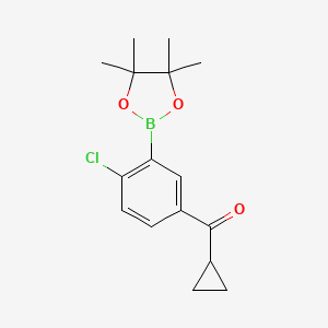 2-Chloro-5-(cyclopropanecarbonyl)phenylboronic acid pinacol ester