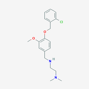 molecular formula C19H25ClN2O2 B252727 N-{4-[(2-chlorobenzyl)oxy]-3-methoxybenzyl}-N-[2-(dimethylamino)ethyl]amine 