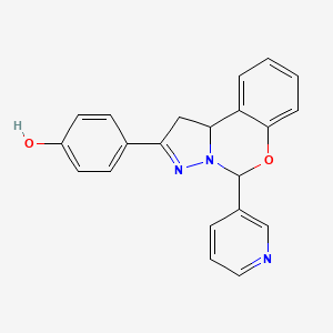 4-(5-(pyridin-3-yl)-5,10b-dihydro-1H-benzo[e]pyrazolo[1,5-c][1,3]oxazin-2-yl)phenol