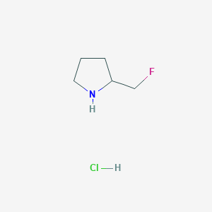 molecular formula C5H11ClFN B2527271 2-(Fluoromethyl)pyrrolidine hydrochloride CAS No. 1781050-17-6