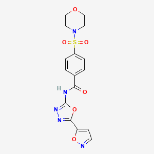 N-(5-(isoxazol-5-yl)-1,3,4-oxadiazol-2-yl)-4-(morpholinosulfonyl)benzamide