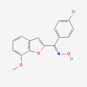 molecular formula C16H12BrNO3 B2527280 (4-溴苯基)(7-甲氧基-1-苯并呋喃-2-基)甲酮肟 CAS No. 477848-44-5