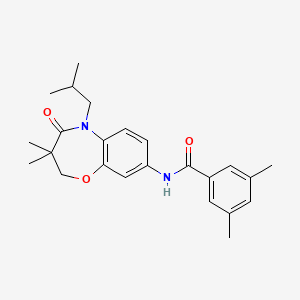 N-(5-isobutyl-3,3-dimethyl-4-oxo-2,3,4,5-tetrahydrobenzo[b][1,4]oxazepin-8-yl)-3,5-dimethylbenzamide
