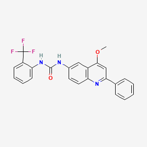 1-(4-Methoxy-2-phenylquinolin-6-yl)-3-[2-(trifluoromethyl)phenyl]urea