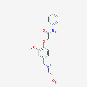 molecular formula C19H24N2O4 B252729 2-(4-{[(2-hydroxyethyl)amino]methyl}-2-methoxyphenoxy)-N-(4-methylphenyl)acetamide 