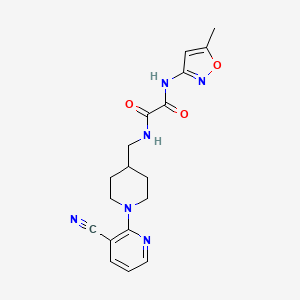 N1-((1-(3-cyanopyridin-2-yl)piperidin-4-yl)methyl)-N2-(5-methylisoxazol-3-yl)oxalamide