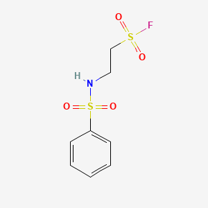 molecular formula C8H10FNO4S2 B2527293 2-Benzenesulfonamidoethane-1-sulfonyl fluoride CAS No. 1955561-58-6