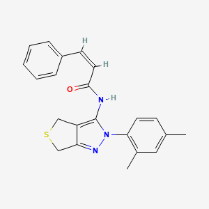 (Z)-N-(2-(2,4-dimethylphenyl)-4,6-dihydro-2H-thieno[3,4-c]pyrazol-3-yl)-3-phenylacrylamide