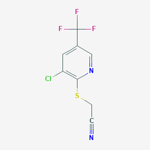 2-{[3-Chloro-5-(trifluoromethyl)-2-pyridinyl]-sulfanyl}acetonitrile