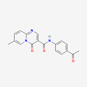 molecular formula C18H15N3O3 B2527308 N-(4-acetylphenyl)-7-methyl-4-oxo-4H-pyrido[1,2-a]pyrimidine-3-carboxamide CAS No. 877649-84-8