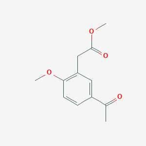 molecular formula C12H14O4 B2527315 Methyl 2-(5-acetyl-2-methoxyphenyl)acetate CAS No. 2288708-93-8