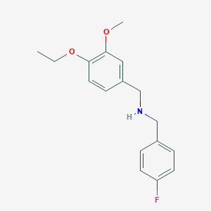 molecular formula C17H20FNO2 B252732 N-(4-ethoxy-3-methoxybenzyl)-N-(4-fluorobenzyl)amine 