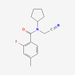 molecular formula C15H17FN2O B2527324 N-(cyanomethyl)-N-cyclopentyl-2-fluoro-4-methylbenzamide CAS No. 1509283-75-3