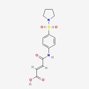 4-Oxo-4-{[4-(1-pyrrolidinylsulfonyl)phenyl]amino}-2-butenoic acid