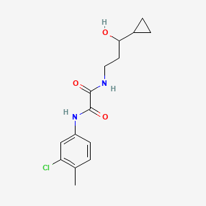 molecular formula C15H19ClN2O3 B2527336 N1-(3-氯-4-甲基苯基)-N2-(3-环丙基-3-羟基丙基)草酰胺 CAS No. 1396793-62-6