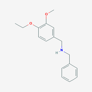molecular formula C17H21NO2 B252734 N-benzyl-N-(4-ethoxy-3-methoxybenzyl)amine 