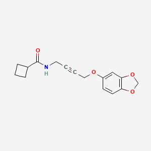 N-(4-(benzo[d][1,3]dioxol-5-yloxy)but-2-yn-1-yl)cyclobutanecarboxamide