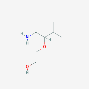 molecular formula C7H17NO2 B2527342 2-[(1-氨基-3-甲基丁烷-2-基)氧基]乙醇 CAS No. 1694861-24-9