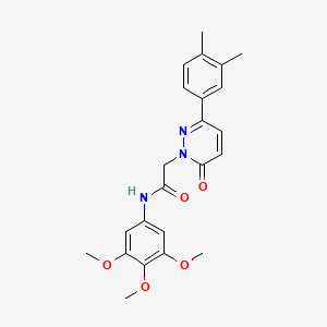 molecular formula C23H25N3O5 B2527347 N-(3,4,5-Trimethoxyphenyl)-2-(3-(3,4-dimethylphenyl)-6-oxopyridazin-1(6H)-yl)acetamid CAS No. 1252879-13-2