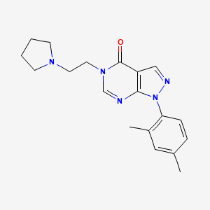molecular formula C19H23N5O B2527350 1-(2,4-Dimethylphenyl)-5-(2-pyrrolidin-1-ylethyl)pyrazolo[3,4-d]pyrimidin-4-one CAS No. 897616-27-2
