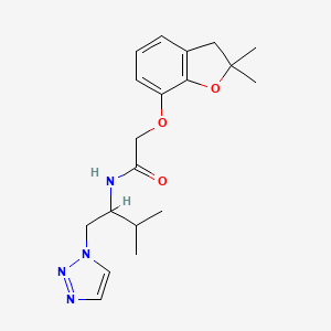 2-((2,2-dimethyl-2,3-dihydrobenzofuran-7-yl)oxy)-N-(3-methyl-1-(1H-1,2,3-triazol-1-yl)butan-2-yl)acetamide