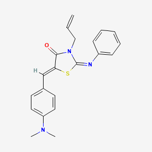 (2E,5Z)-3-allyl-5-(4-(dimethylamino)benzylidene)-2-(phenylimino)thiazolidin-4-one
